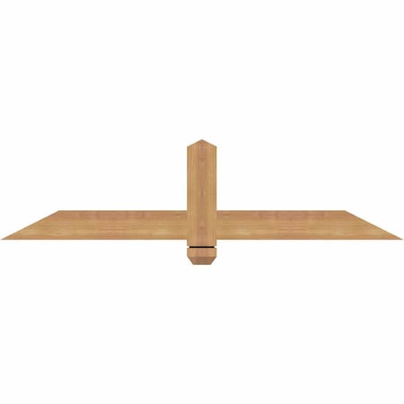 Ekena Millwork Eugene Smooth Timber Gable Bracket, Western Red Cedar, 48"W x 12"H x 1 1/2"D x 3 1/2"F, 6/12 Pitch GBW048X12X0204EUG00SWR